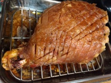 Glazed country ham top view 2